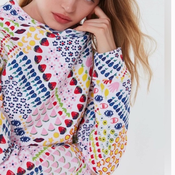 Champion x Susan Alexandra Fruit Eye Moon Reverse Weave Sweatshirt Medium - Picture 12 of 12